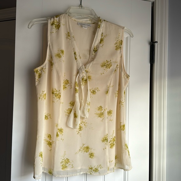 Coldwater Creek Green Floral Blouse - Picture 1 of 7